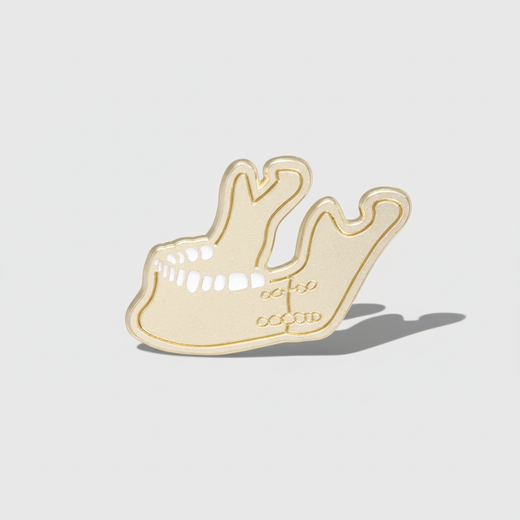 Anatomical Jawbone Lapel Pin