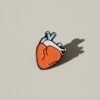 Colorful Anatomical Heart Pin