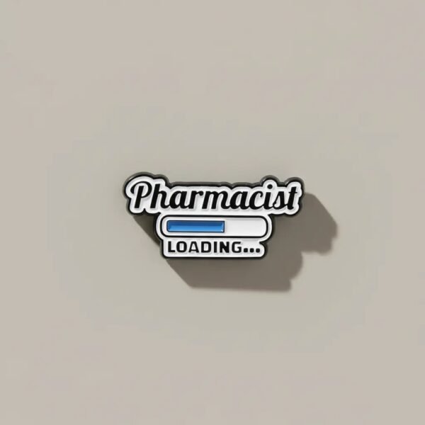 Pharmacist Loading Enamel Pin